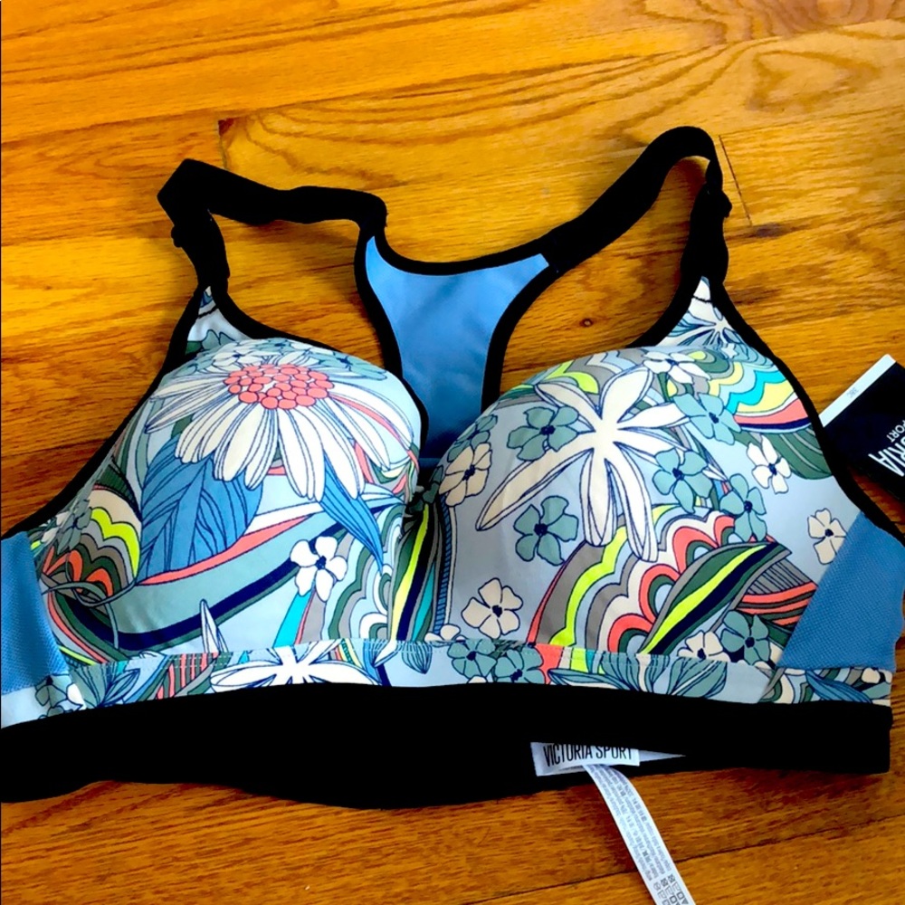 Colorful flower print VS sport bra